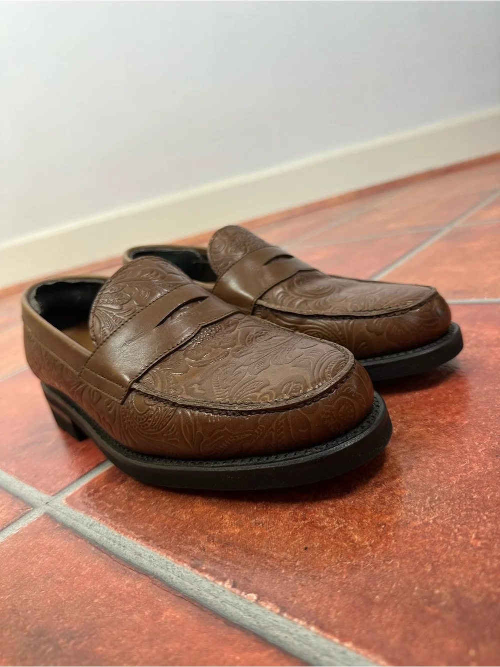Taft Men’s Jack Penny Loafers in Stampato Italian Leather